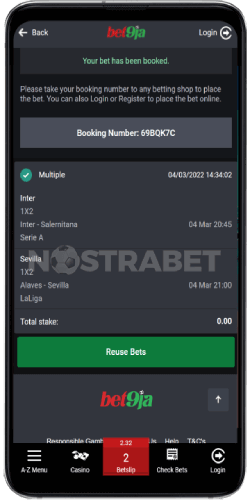 bet9ja mobile book a bet