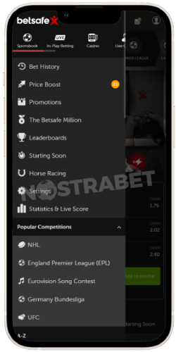 Betsafe mobile version