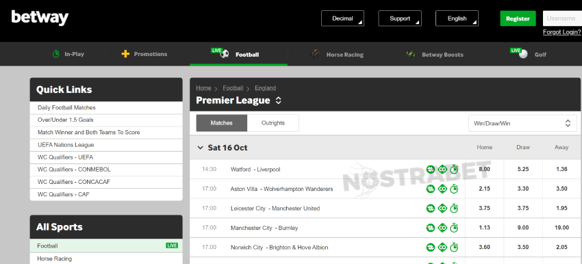 betway premier league