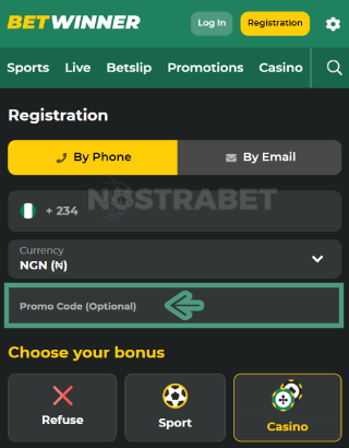 betwinner nigeria bonus code