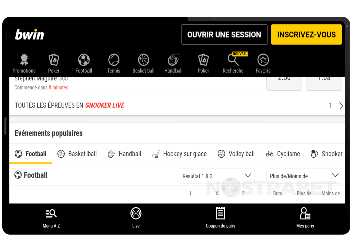 version du site mobile bwin