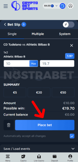 CryptoBetSports how to bet mobile