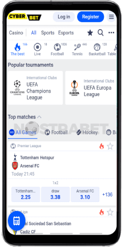 Cyber Bet mobile app