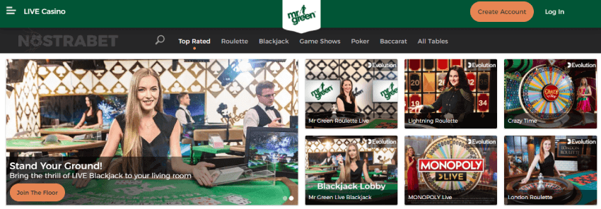 mrgreen live casino