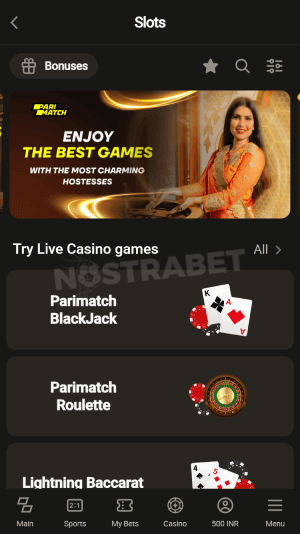 Parimatch Casino Games