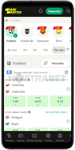 esportes parimatch no android