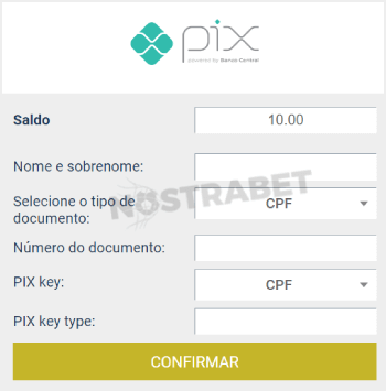 Sacar em site de apostas com PIX