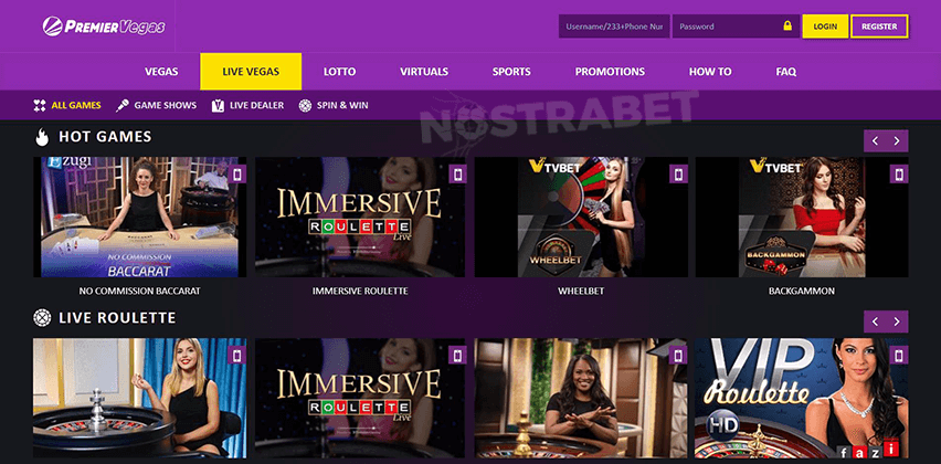 Premier Bet Live Dealer Casino