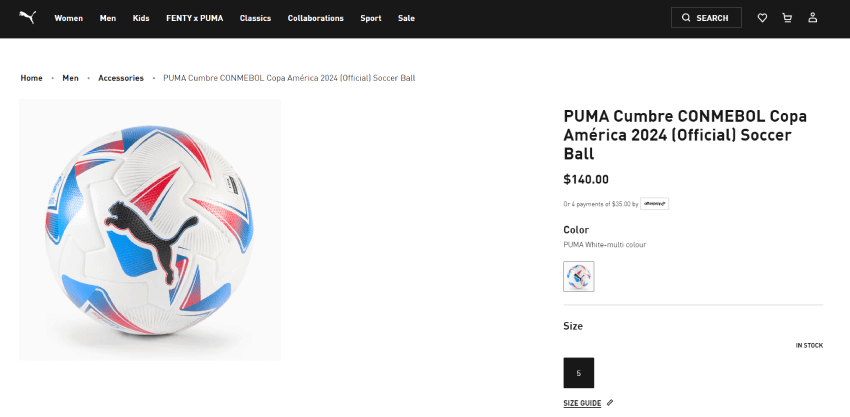 Bola Puma Cumbre na loja online