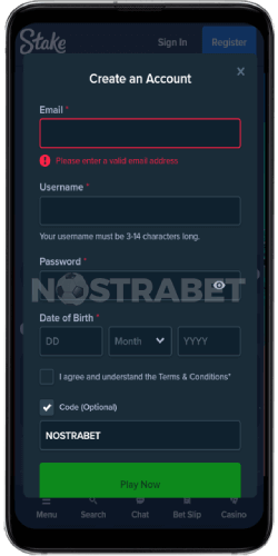 stake registration mobile