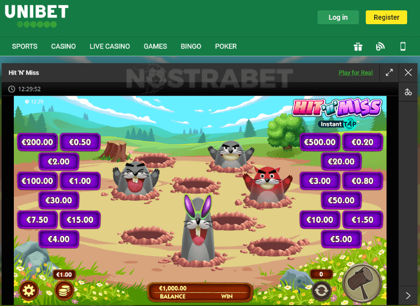 Unibet Hit N' Miss Slot